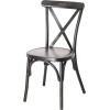 Chaise cross en aluminium empilable vintage bistrot pro