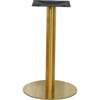 pietement de table gajan acier base ronde interieur face rose gold