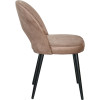 Chaise de restaurant Argancy en hetre massif revetement velours interieur noisette profil droit