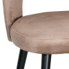 Chaise Argancy hetre massif avec revetement velours noisette interieur pour restaurant zoom