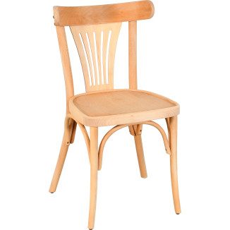 Chaise chêne massif assise rembourrée beige - Meuble Passion