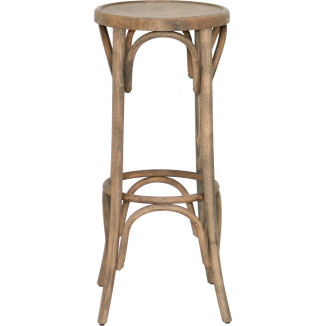 Tabouret rétro bistrot vintage en hêtre bois courbé pour un intérieur de bar élégant