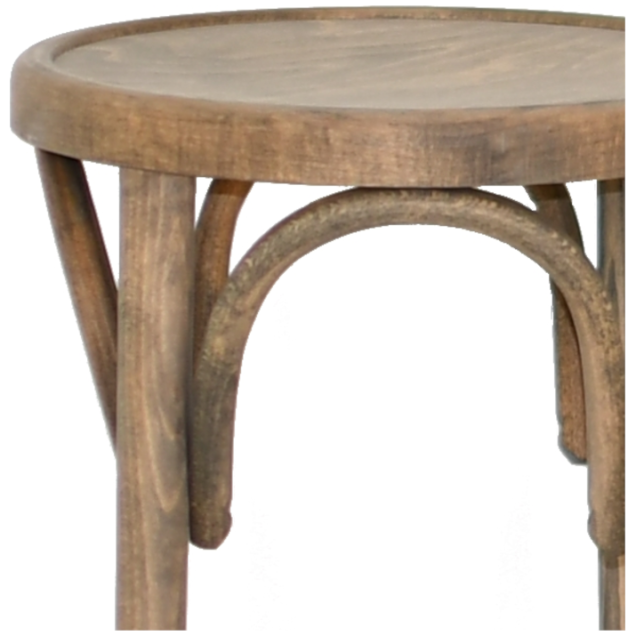 Tabouret rétro bistrot vintage en hêtre bois courbé pour un intérieur de bar élégant