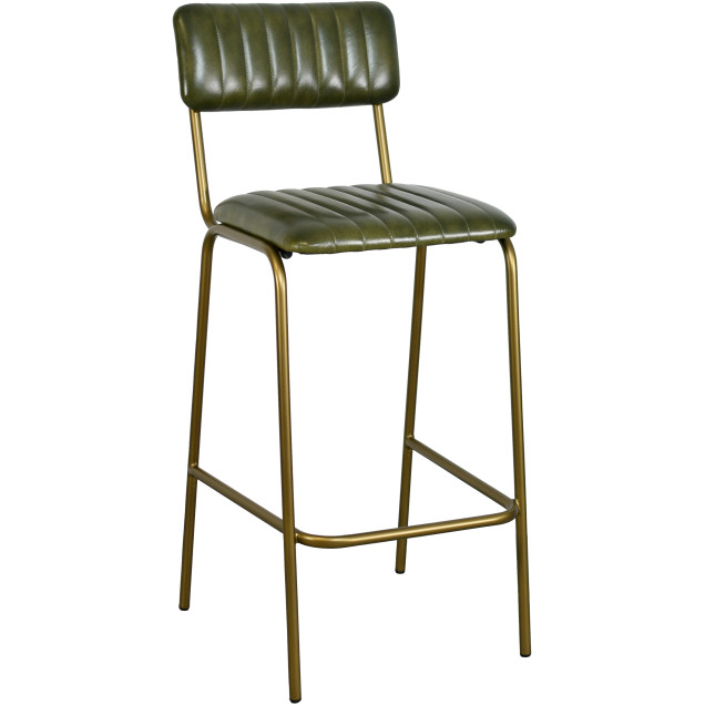 Tabouret ELOISE acier cuir 