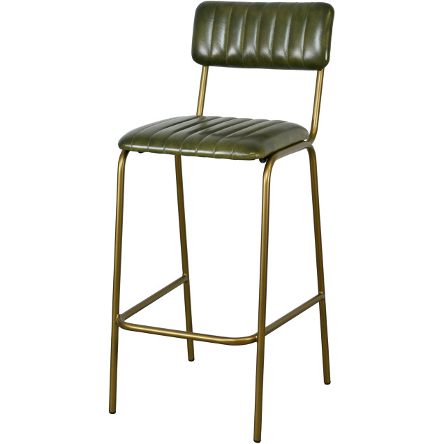 Tabouret ELOISE acier cuir 