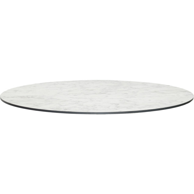 Table ronde Ø60cm dorée compact décor pierre