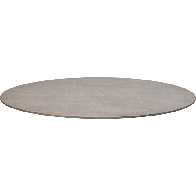 Table ronde Ø60cm dorée compact décor pierre