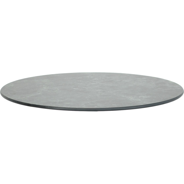 Table ronde Ø60cm dorée compact décor pierre