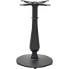 Table ronde Ø60cm décor minéral fonte acier central noire