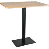 Table mange debout 110cmx70cm rectangle chêne acier noir