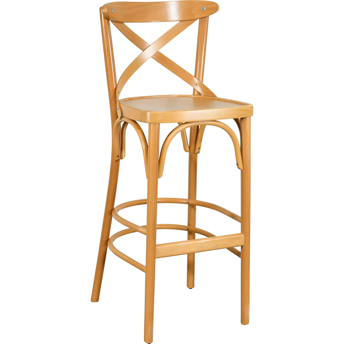 Tabouret CROSS hêtre bois courbé  