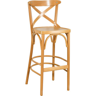 Tabouret CROSS hêtre bois courbé  