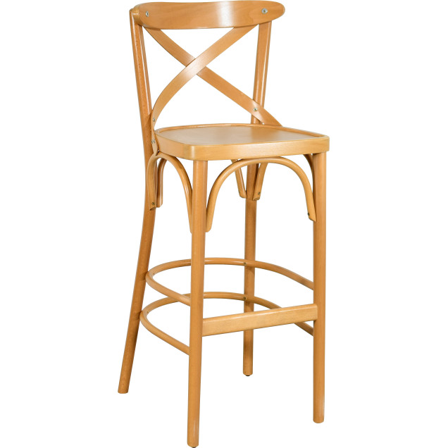 Tabouret CROSS hêtre bois courbé  