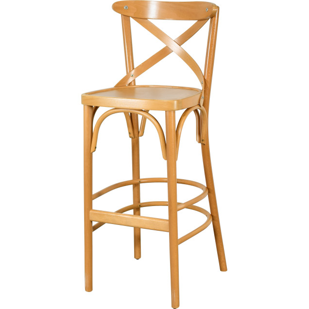 Tabouret CROSS hêtre bois courbé  