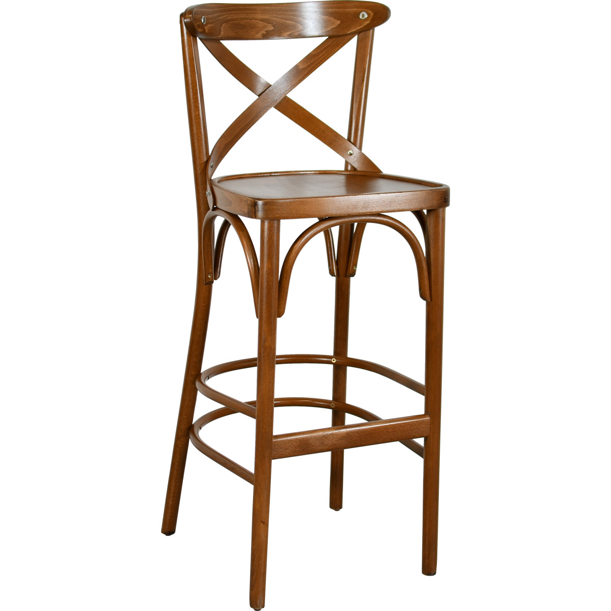 Tabouret CROSS hêtre bois courbé  